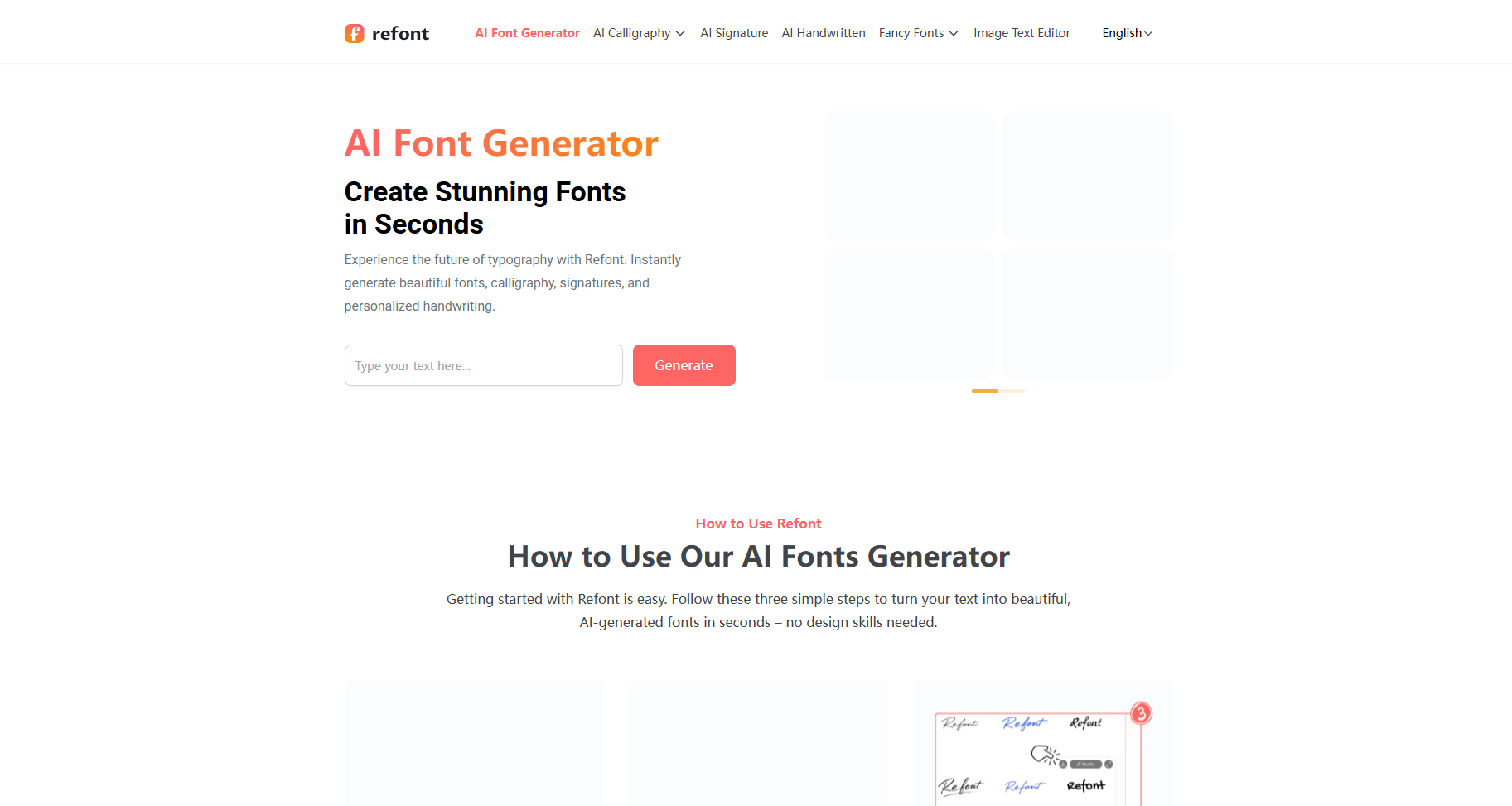 Refont.ai - AI-Powered Font Creation in Seconds